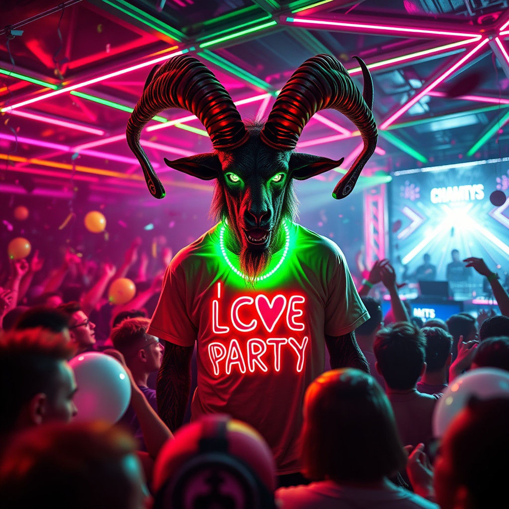 Krampus Raves in Neon-Lit Party Scene