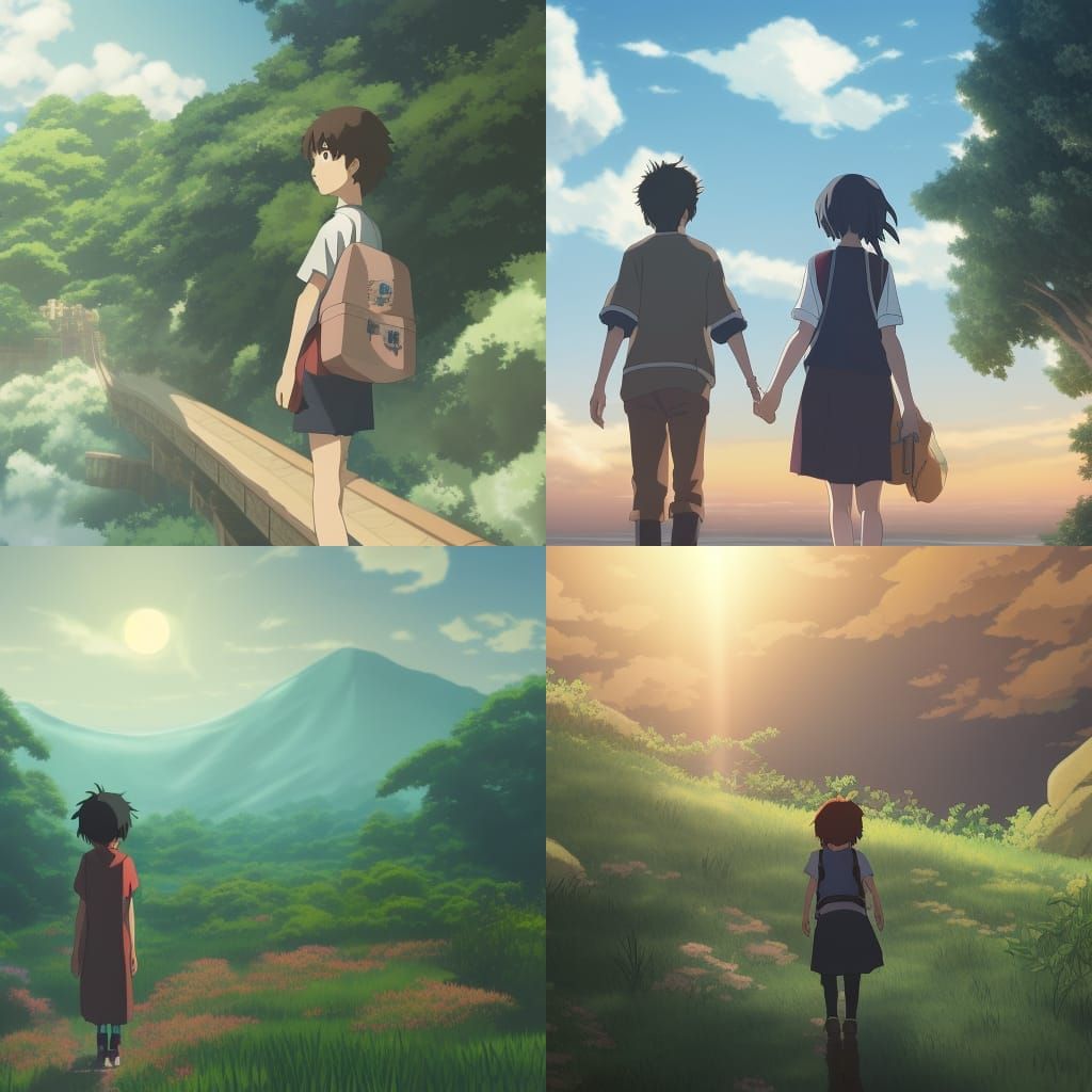Anime Key Visual Inspired by Studio Ghibli