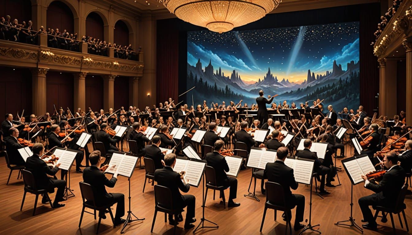 Orchestral Magic Unfolds in a Starlit Symphony