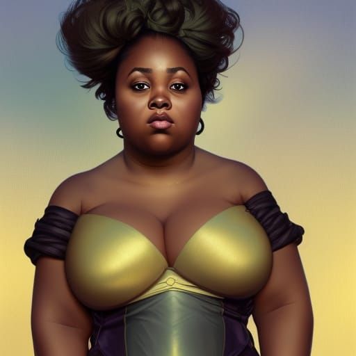 Rogue African-American Woman: Hyperdetailed Digital Portrait