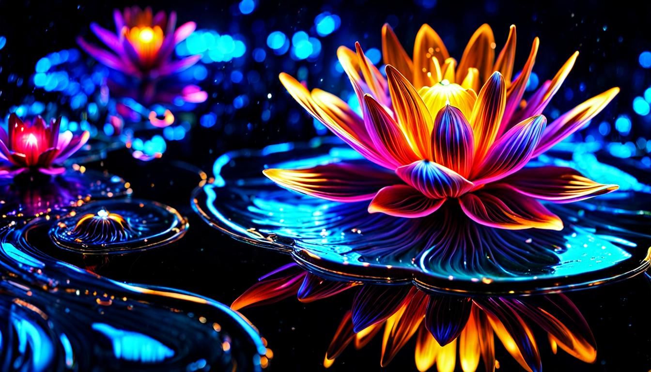 Black Light Fantasy Flowers