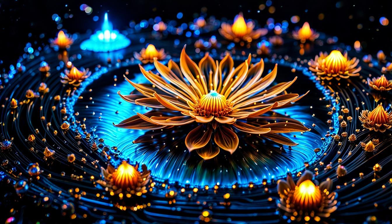 Black Light Fantasy Flowers