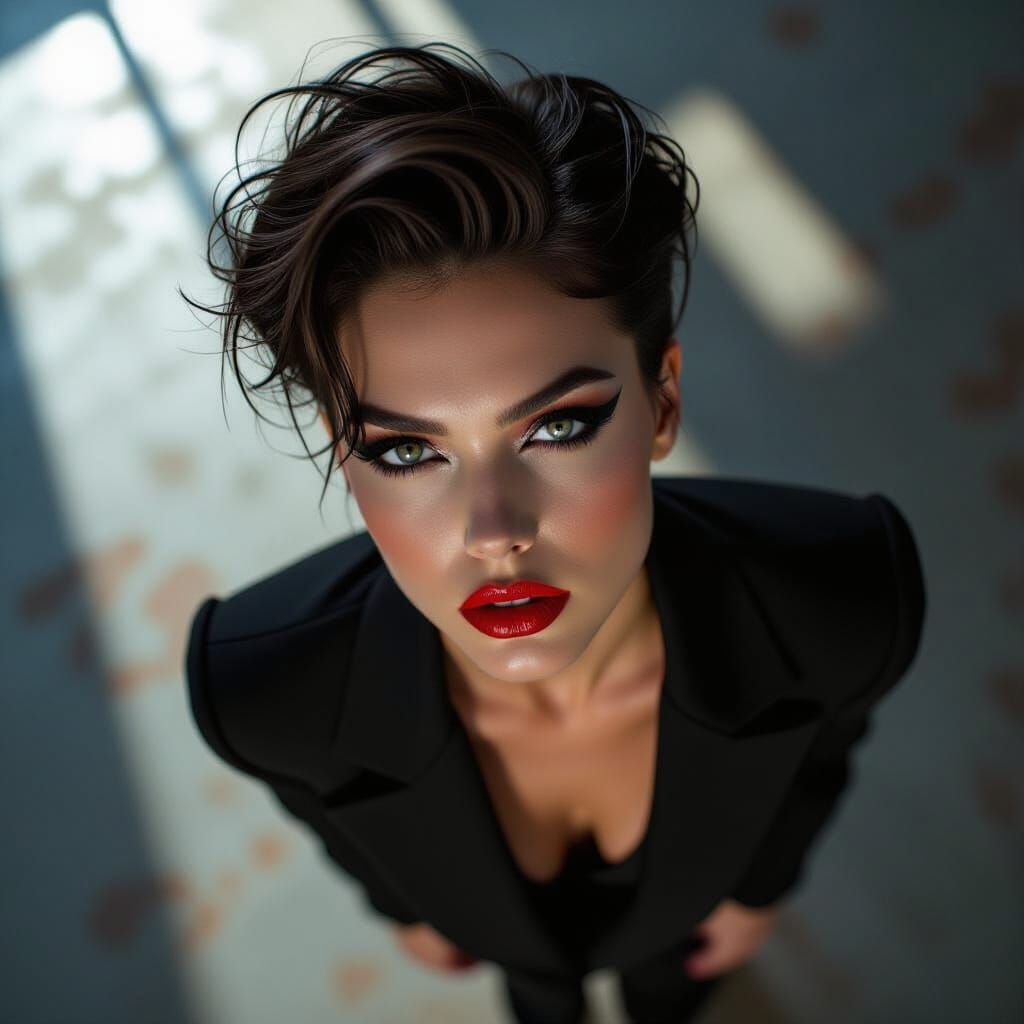 Androgynous Model in Avant-Garde NYC Warehouse Shoot