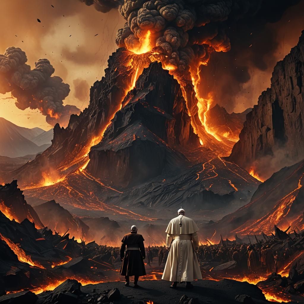 Homeless Man Attacks Pope at Volcano Crater