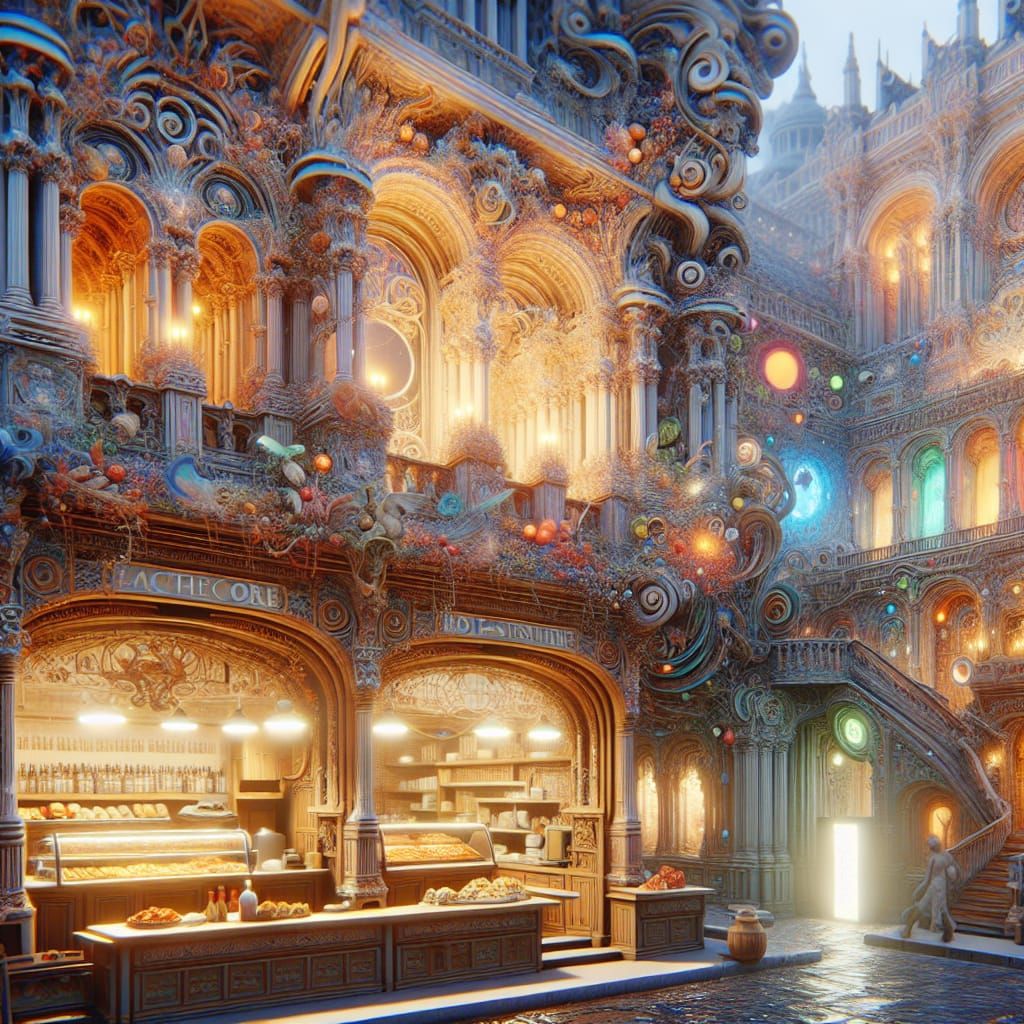 Twilight Food Structures: Art Deco meets Van Gogh in Unreal ...