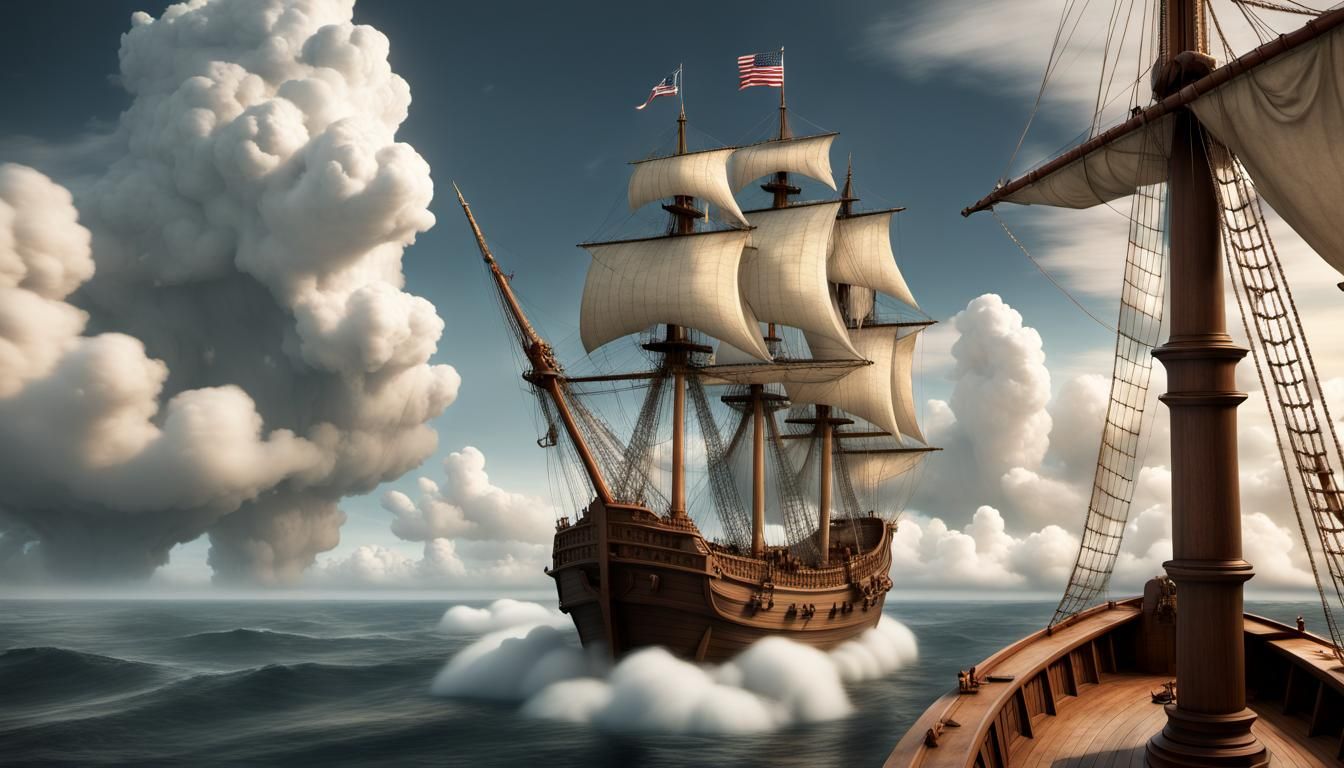 Columbus Discovers America: A Nostalgic 3D Render