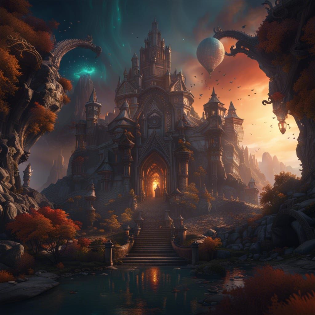 Fantastical World Creation in Detailed Matte Painting