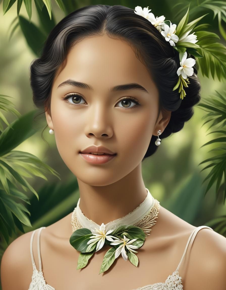 Elegant Vintage Portrait of a Beautiful Woman