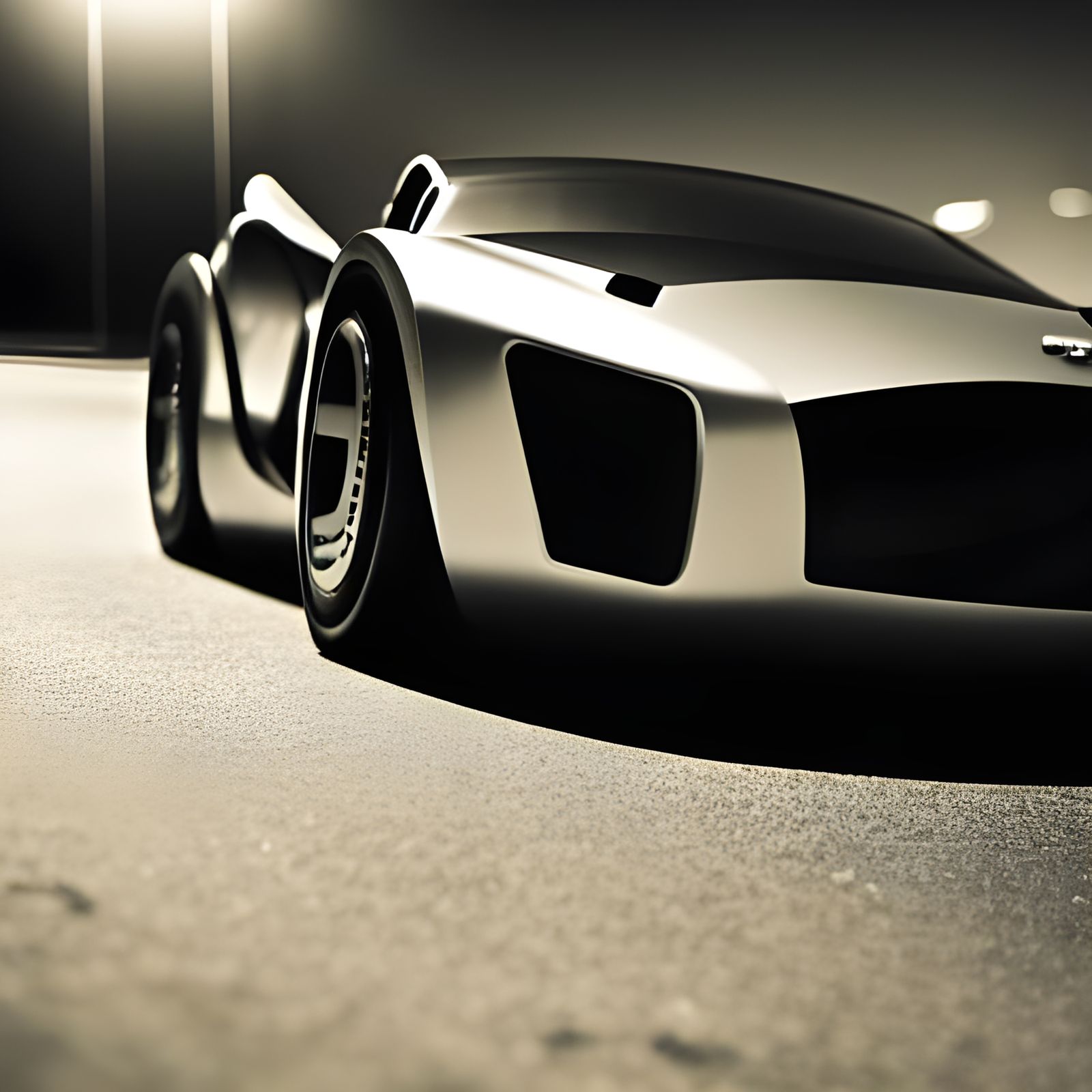 Futuristic 1930s Sports Car in Professional Photography Styl...