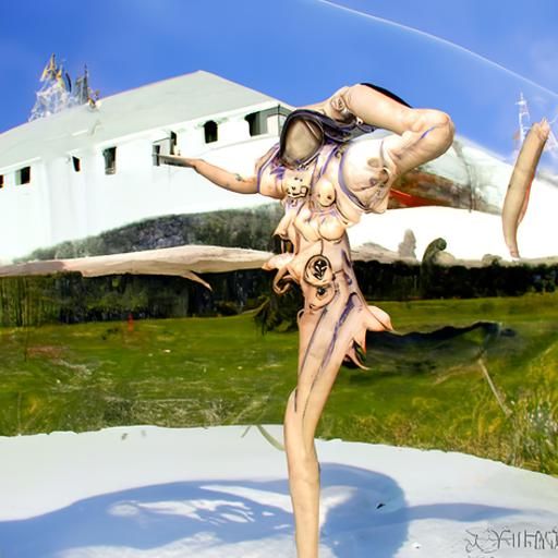 Sister of Battle in Grotesque Art Deco Style