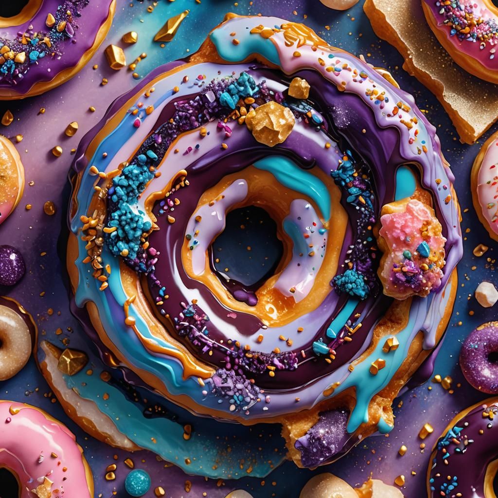 Magical Donut Portal in Detailed Matte Painting