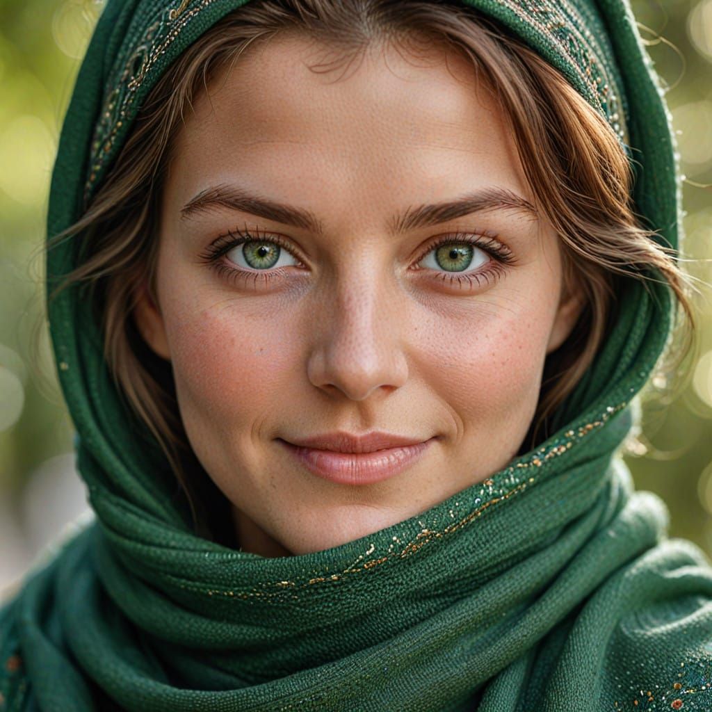 Stunning Close-up Portrait of a Beautiful Woman