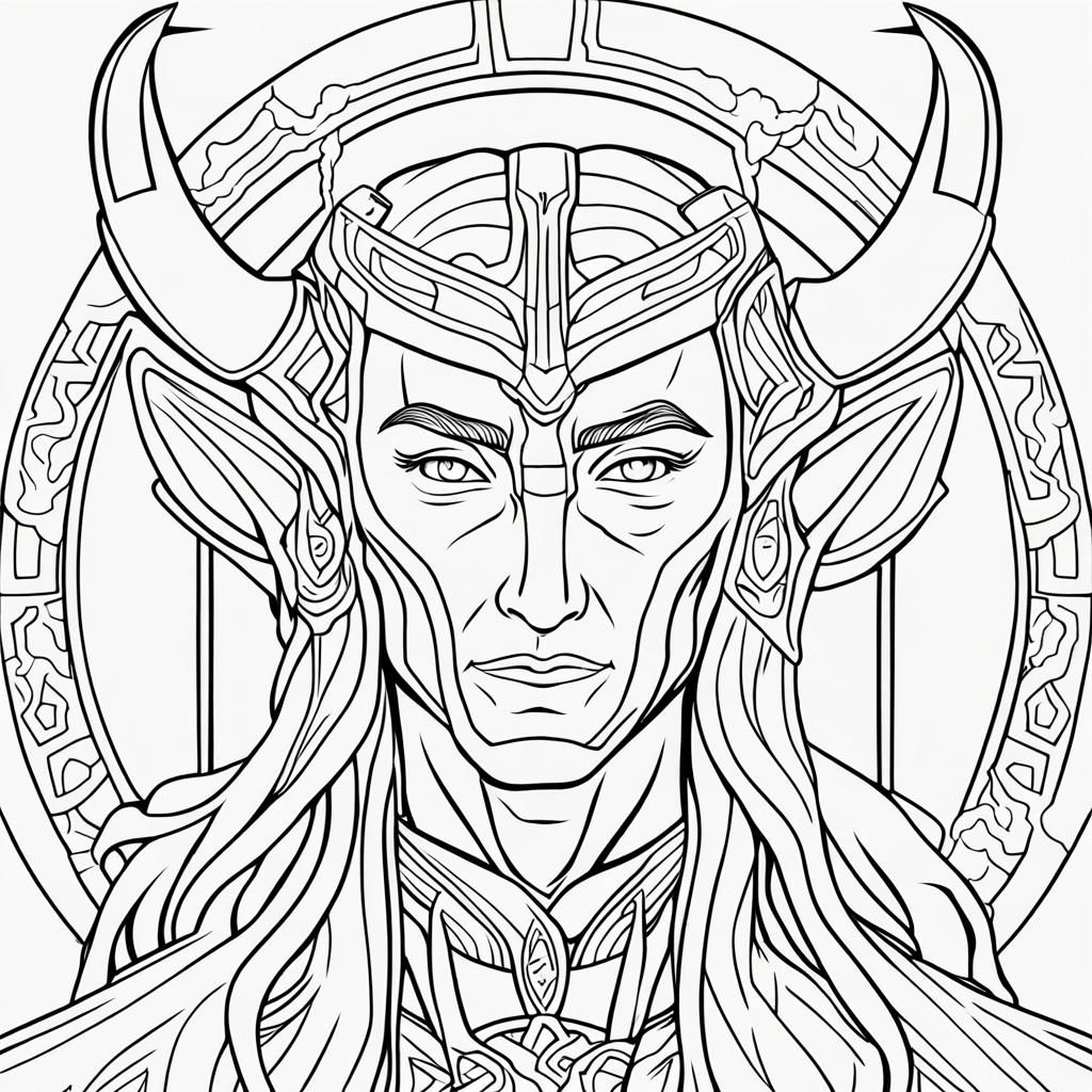 Cute Cartoon Loki Coloring Page