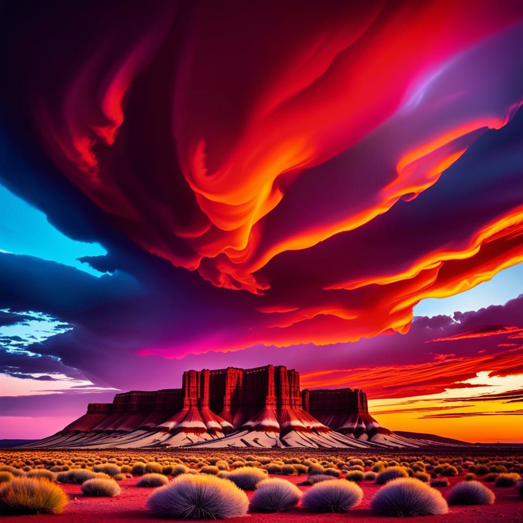 Sunset over the Painted Desert, Arizona, USA