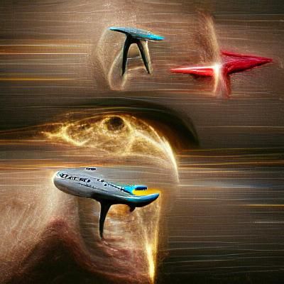 Star Trek Spaceship Journey Through the Cosmos