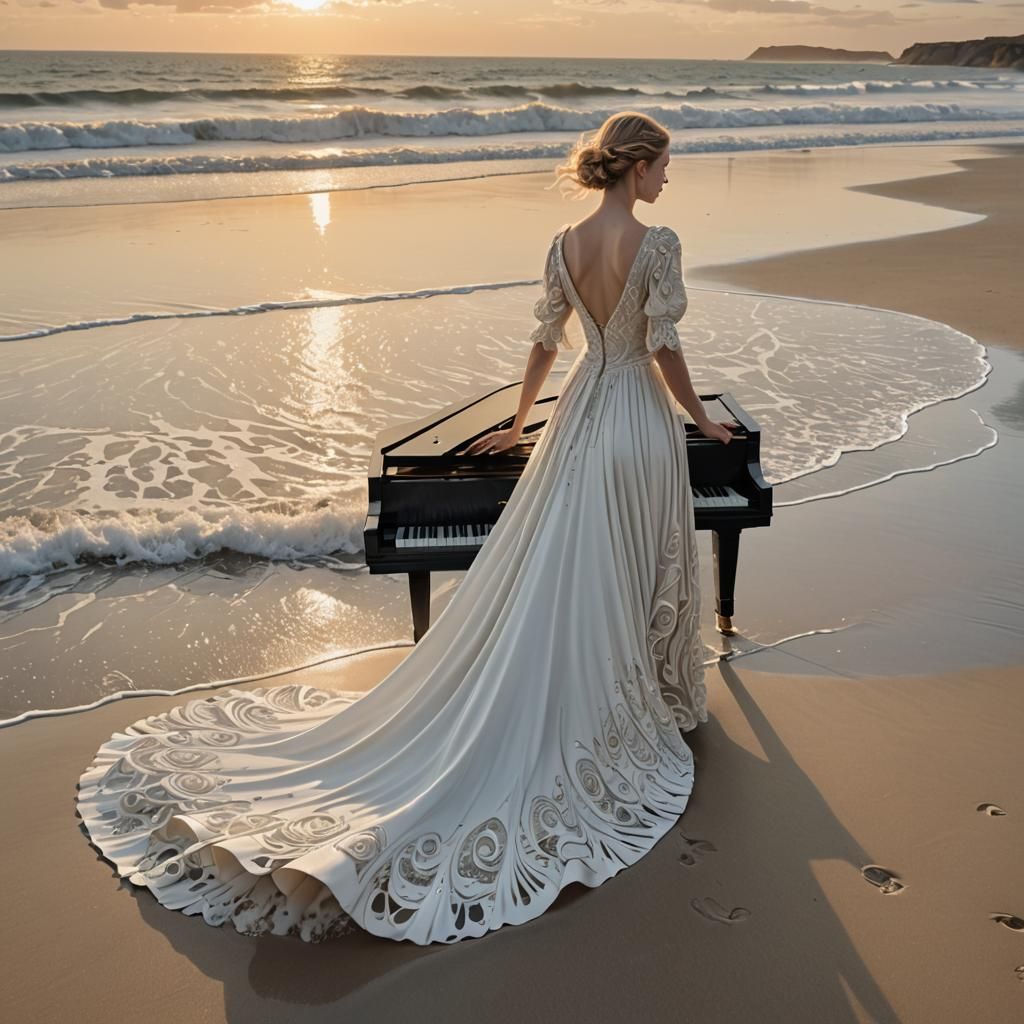 The pianist by the sea