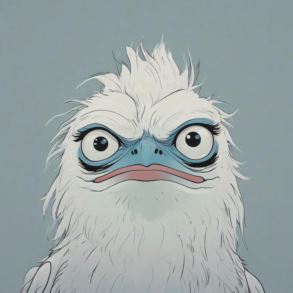 Humanoid Hawk Comic Art in Pop Style