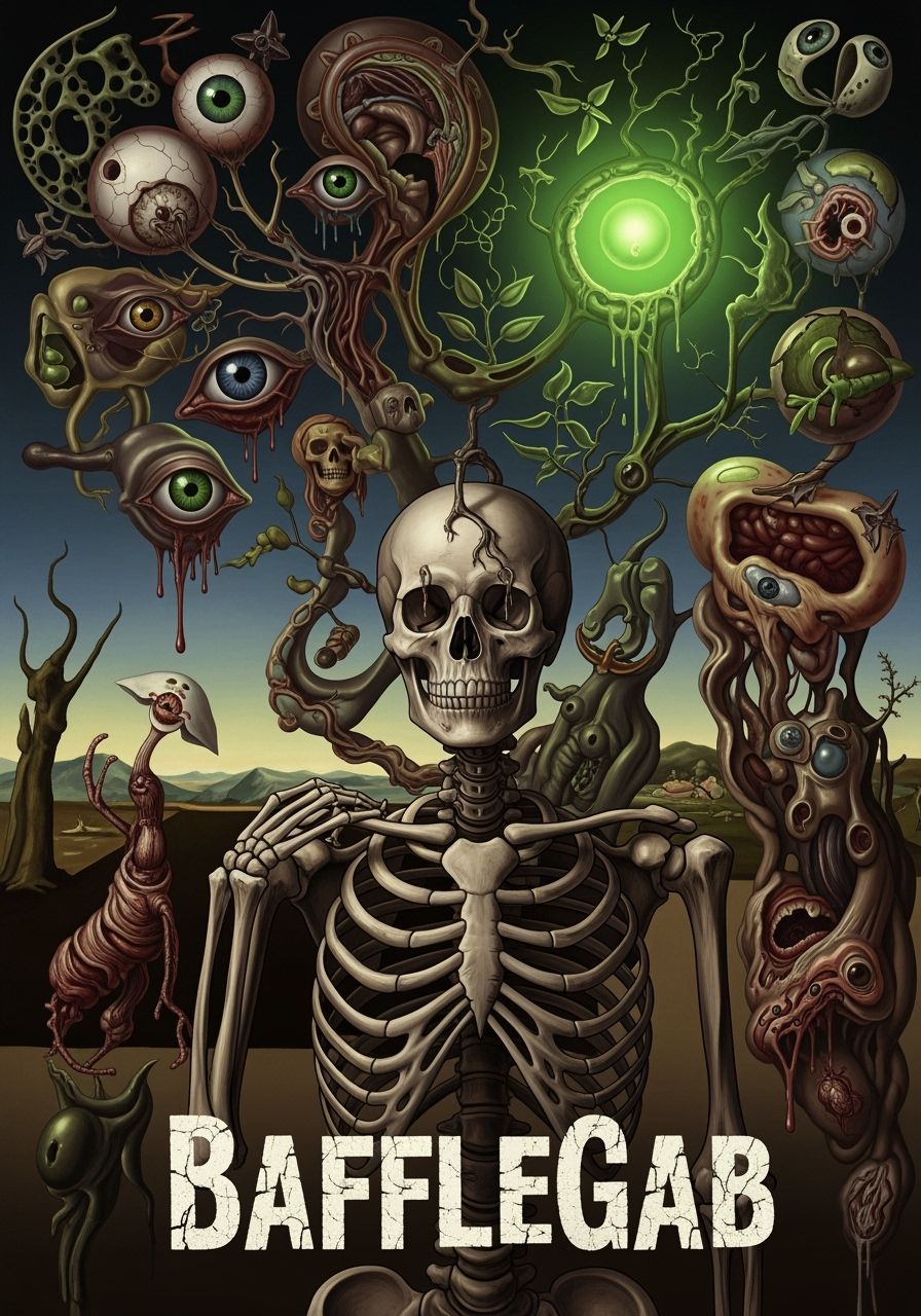 Morbid Skeleton Personifying Bafflegab in Caravaggio & Dalí ...