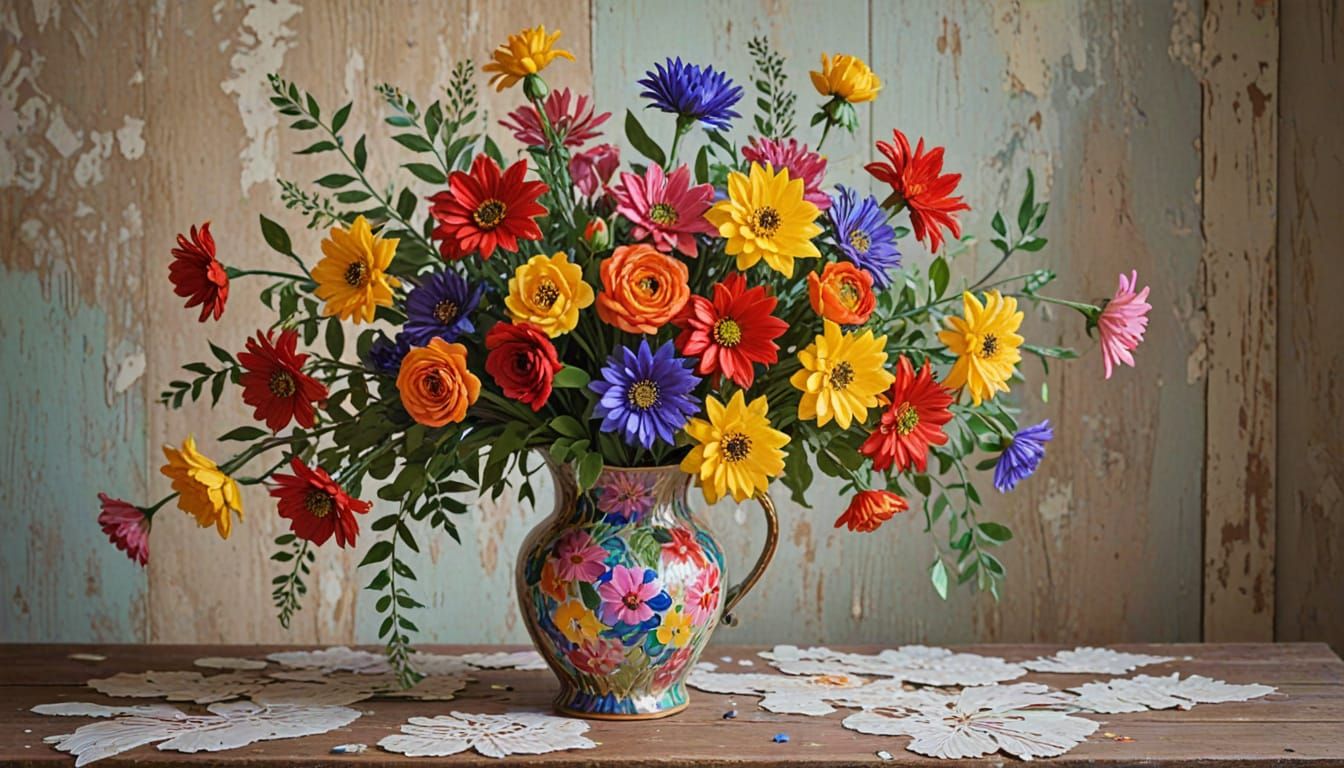 Floral Arrangement in a Vintage vase
