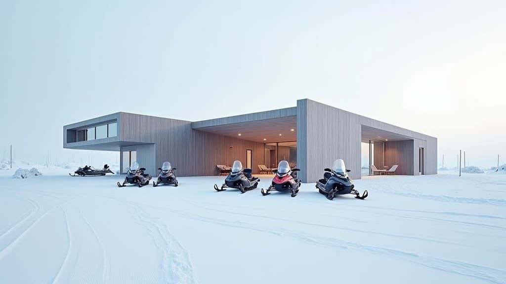 Modern Hotel at the North Pole in Minimalist Style