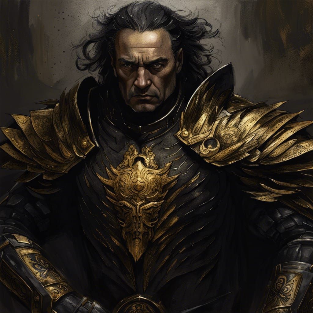 Powerful War General in Elaborate Armor