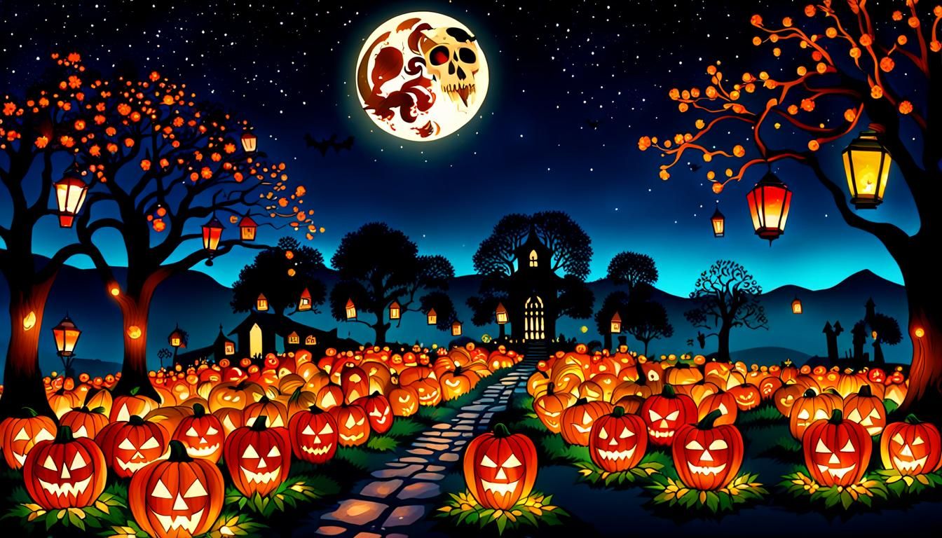 Nighttime Multi-Cultural Harvest Festival Celebration