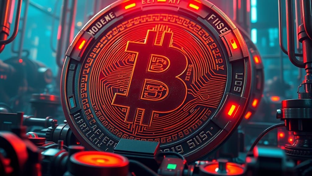 Oma Unearths Bitcoin in a Futuristic, Hyper-Detailed Scene