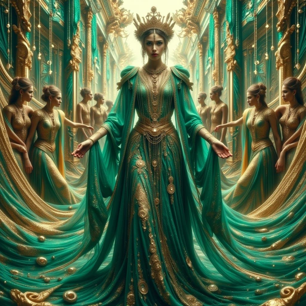 Queen of Song and Dagger in Futuristic Style