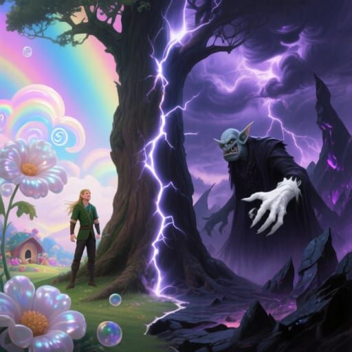 Tree Divided: Pastel Dream vs. Obsidian Nightmare