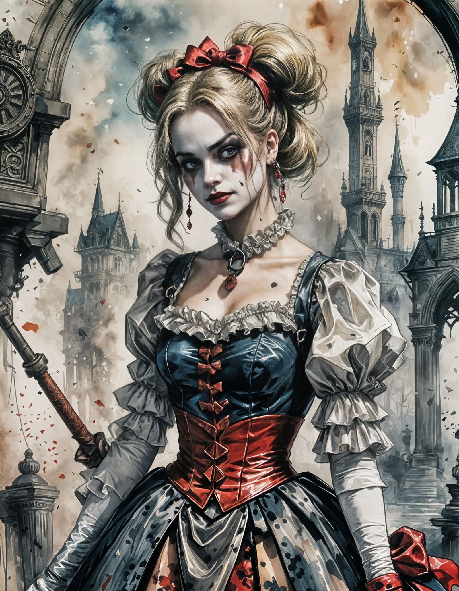 Victorian Harley Quinn with Sledgehammer