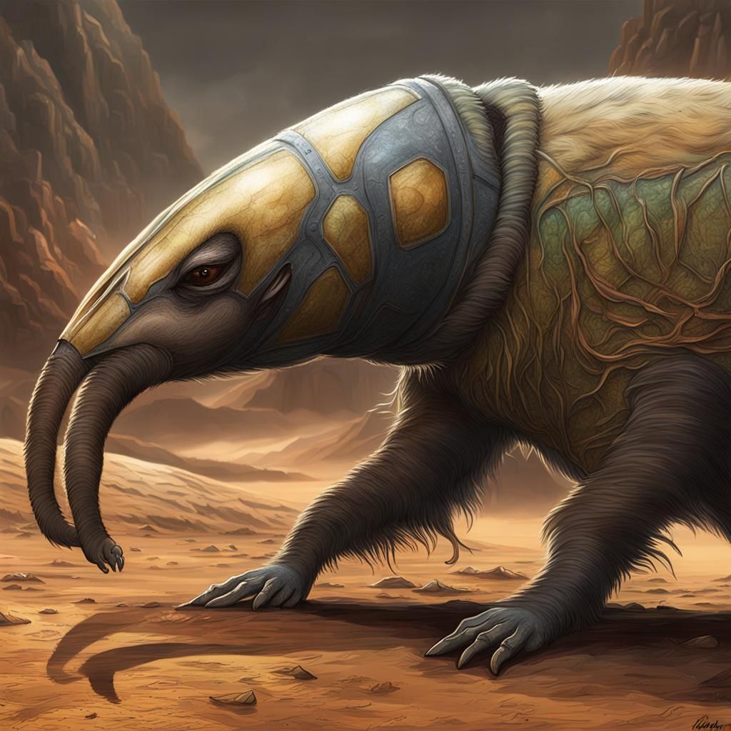 Sloth Anteater Aliens on Exoplanet Concept Art