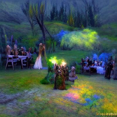 Enchanting Fantasy Wedding Scene