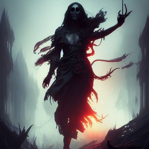 Sinister Death in Dark Fantasy Style