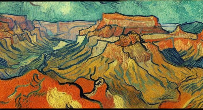 Grand Canyon as Van Gogh Painting