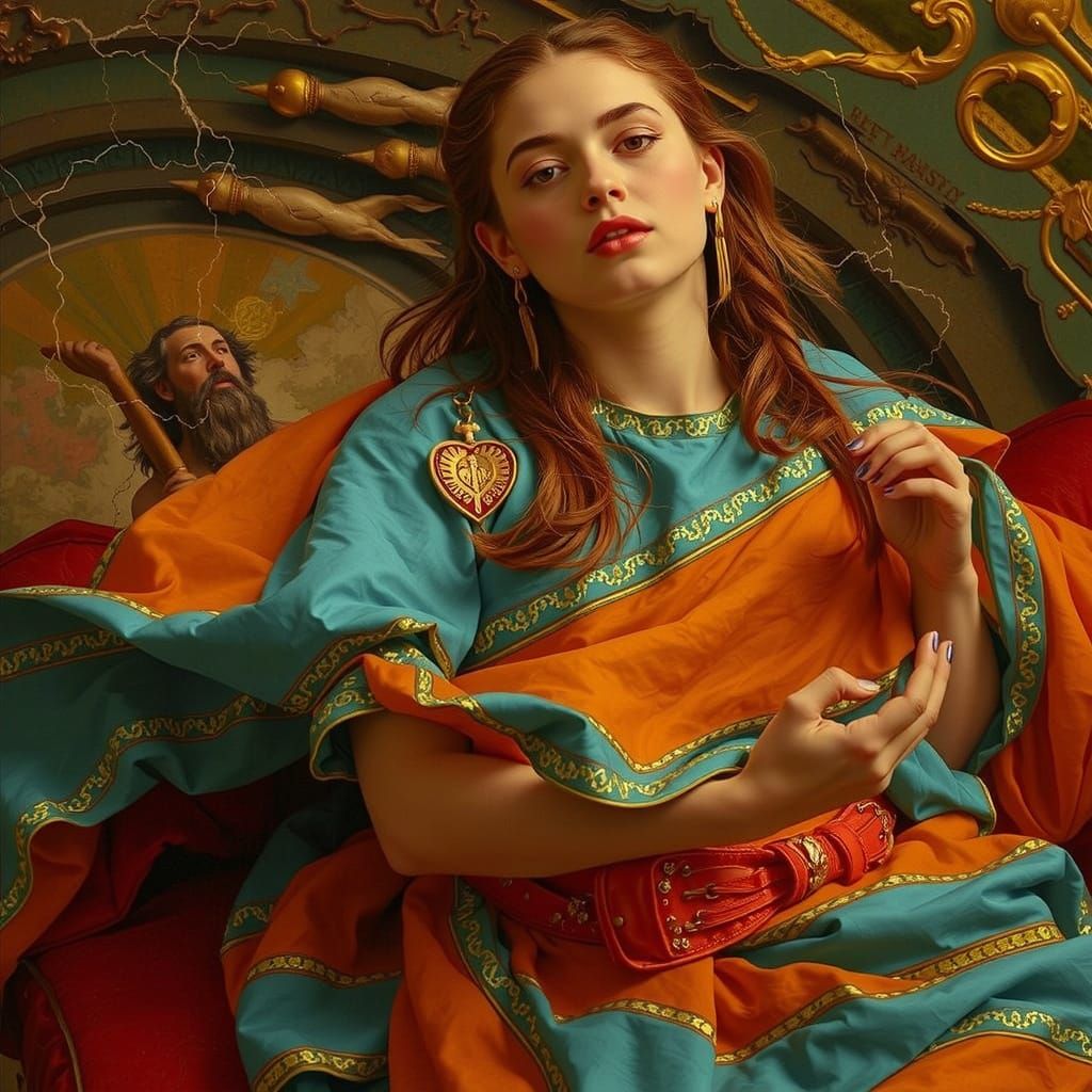 Majestic Celestial Masterpiece Pulsating with Neon Energy