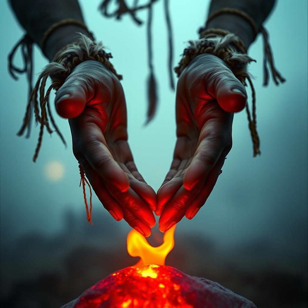 Shaman's Hands Channeling Healing Energy