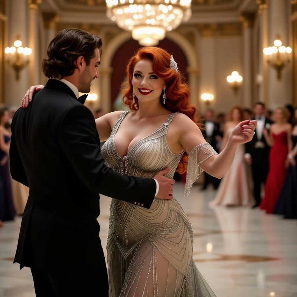 Opulent Ballroom Dance in Art Deco Style