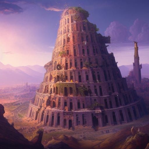 Tower of Babel: Detailed Matte Painting