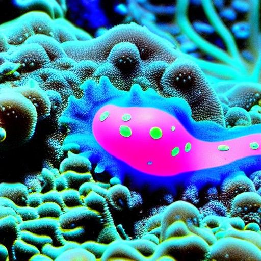 Glowing Sea Slug with Dotted Pattern