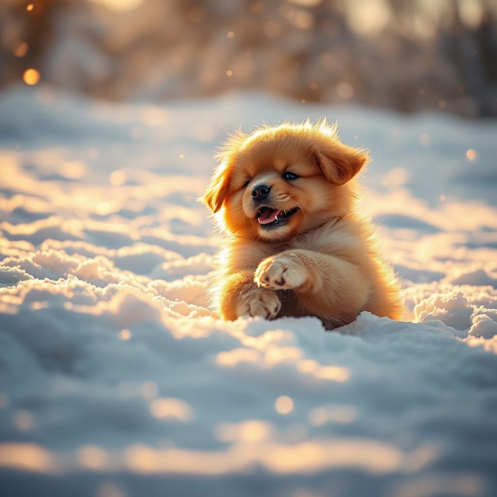 Whimsical Winter Wonderland Puppy