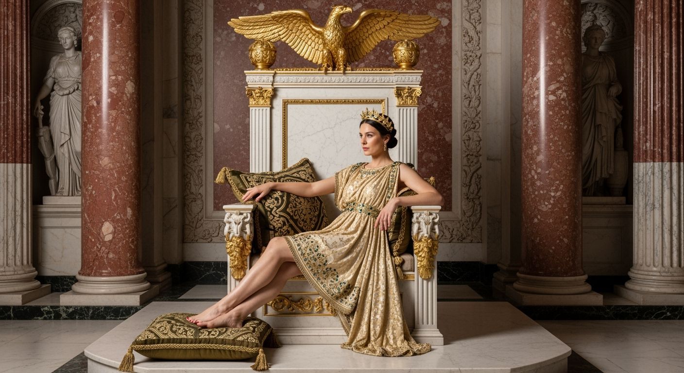 Empress Messalina on Her Lavish Throne