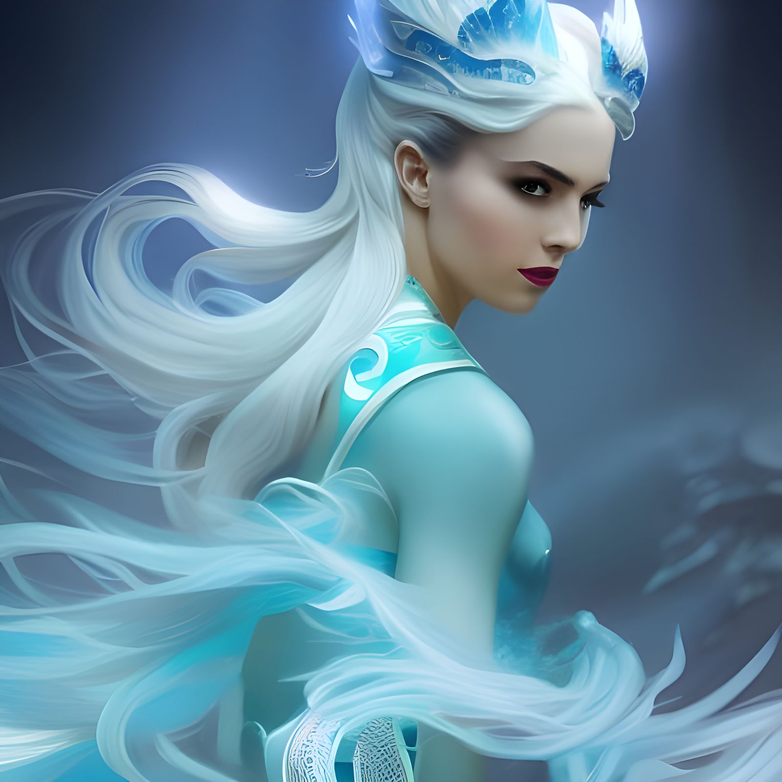 Hyperrealistic Glaucus Atlanticus in Digital Painting Style