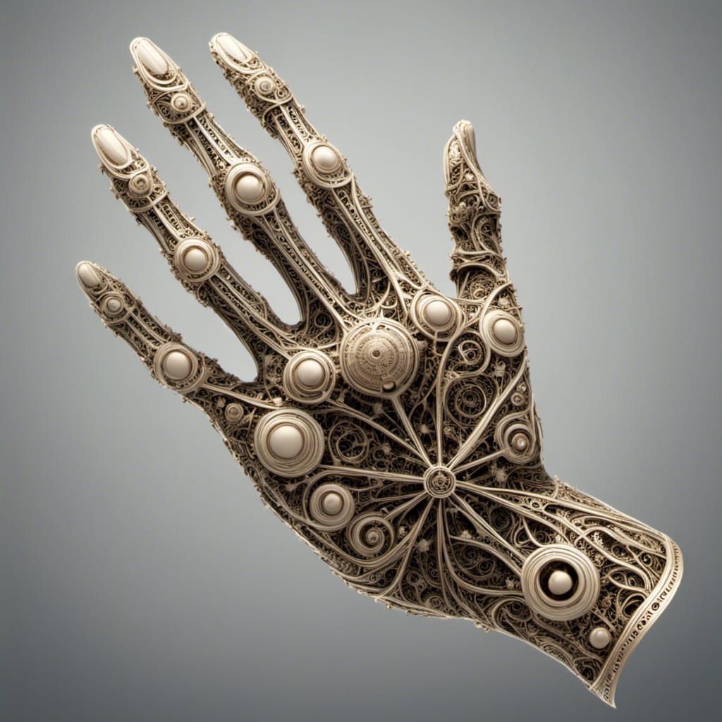 Robotic Fractal Hand: 3D Model Product Display