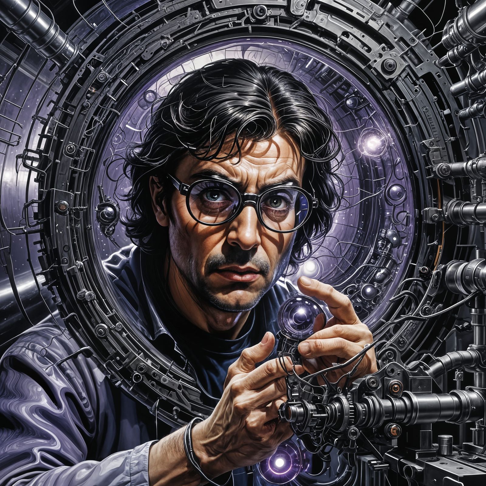 Scientist Watched by Giant Eye Creates Black Hole