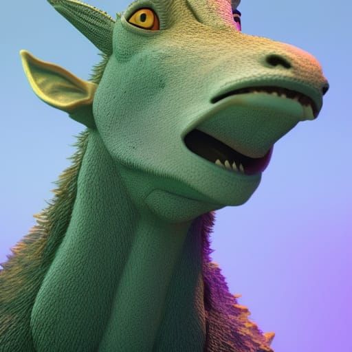 Goat Lizard Hybrid: Pixar Style 3D Art