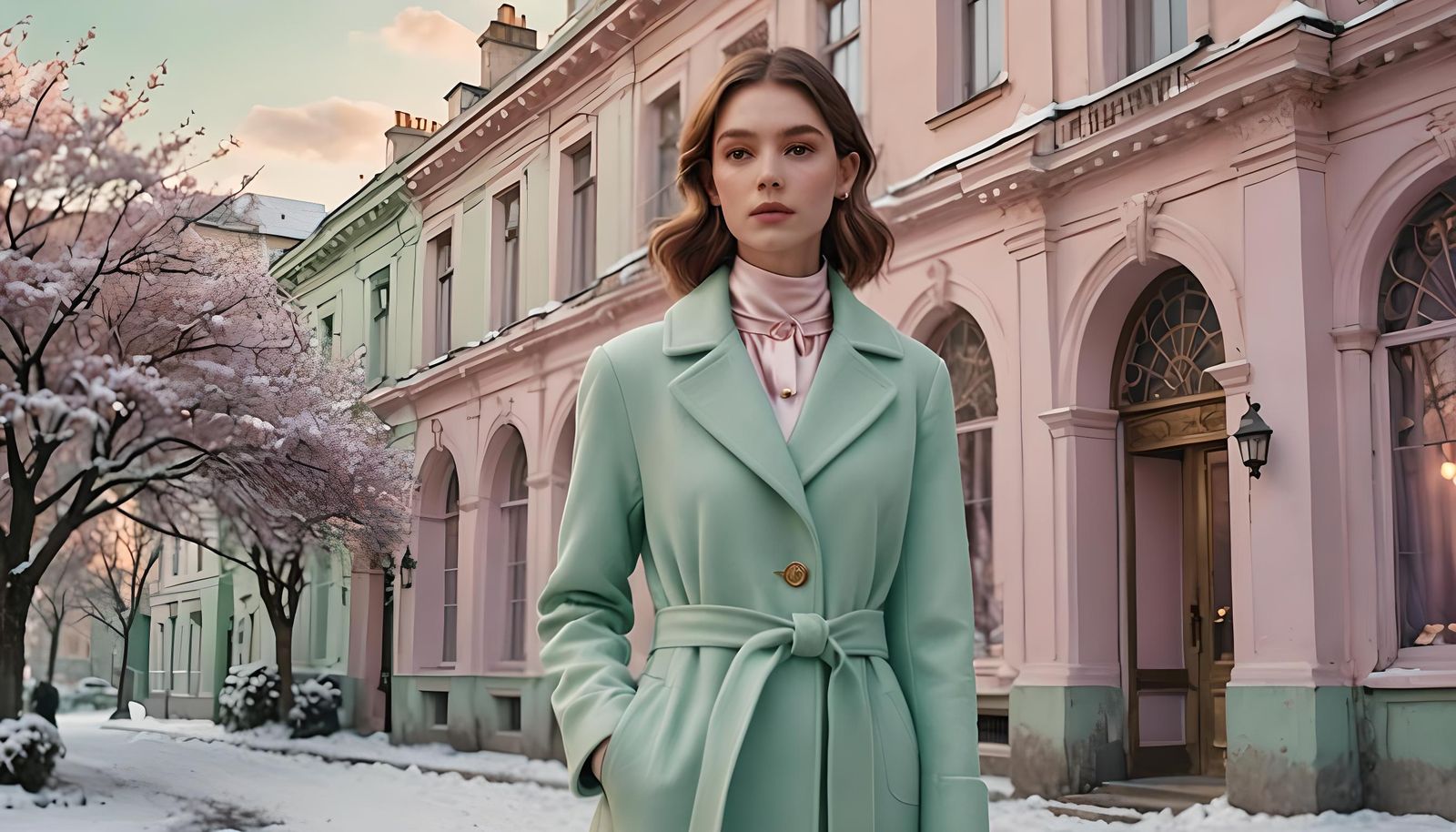 Pastel Winter Collection: Elegant AI-Generated Fashion