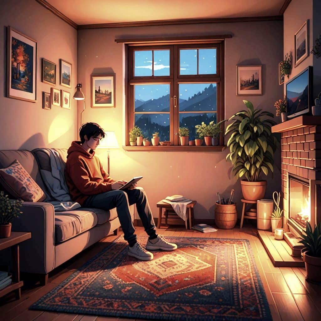 Simple AI-Generated Home Illustration