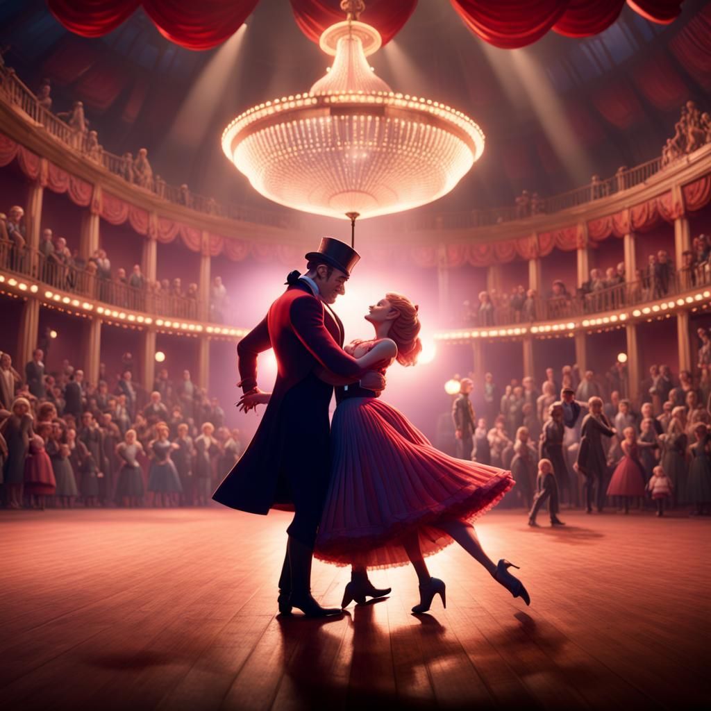 Arnold and Helga in Greatest Showman, 3D Art