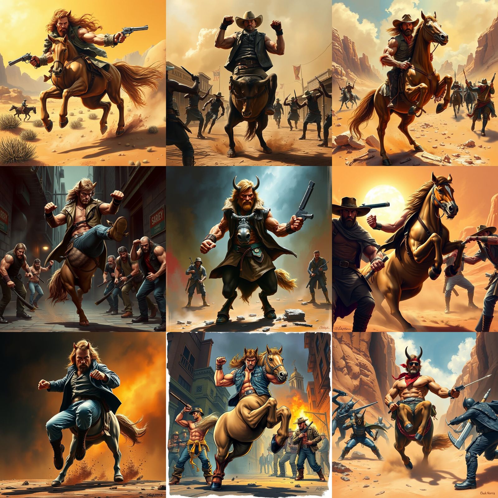 Chuck Norris as Centaur Hero on Hind Legs