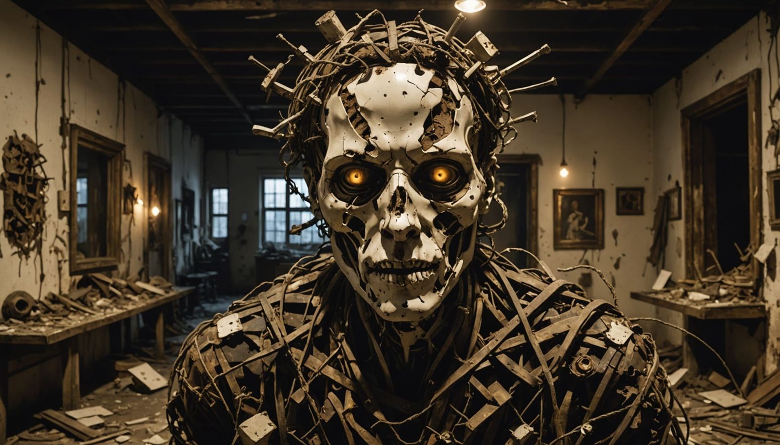 Disturbing Psychiatric Sculpture of Twisted Humanoid Form